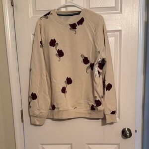 Floral Beige Sweater